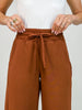 Modal Scuba Cropped Wide Pant in Chestnut