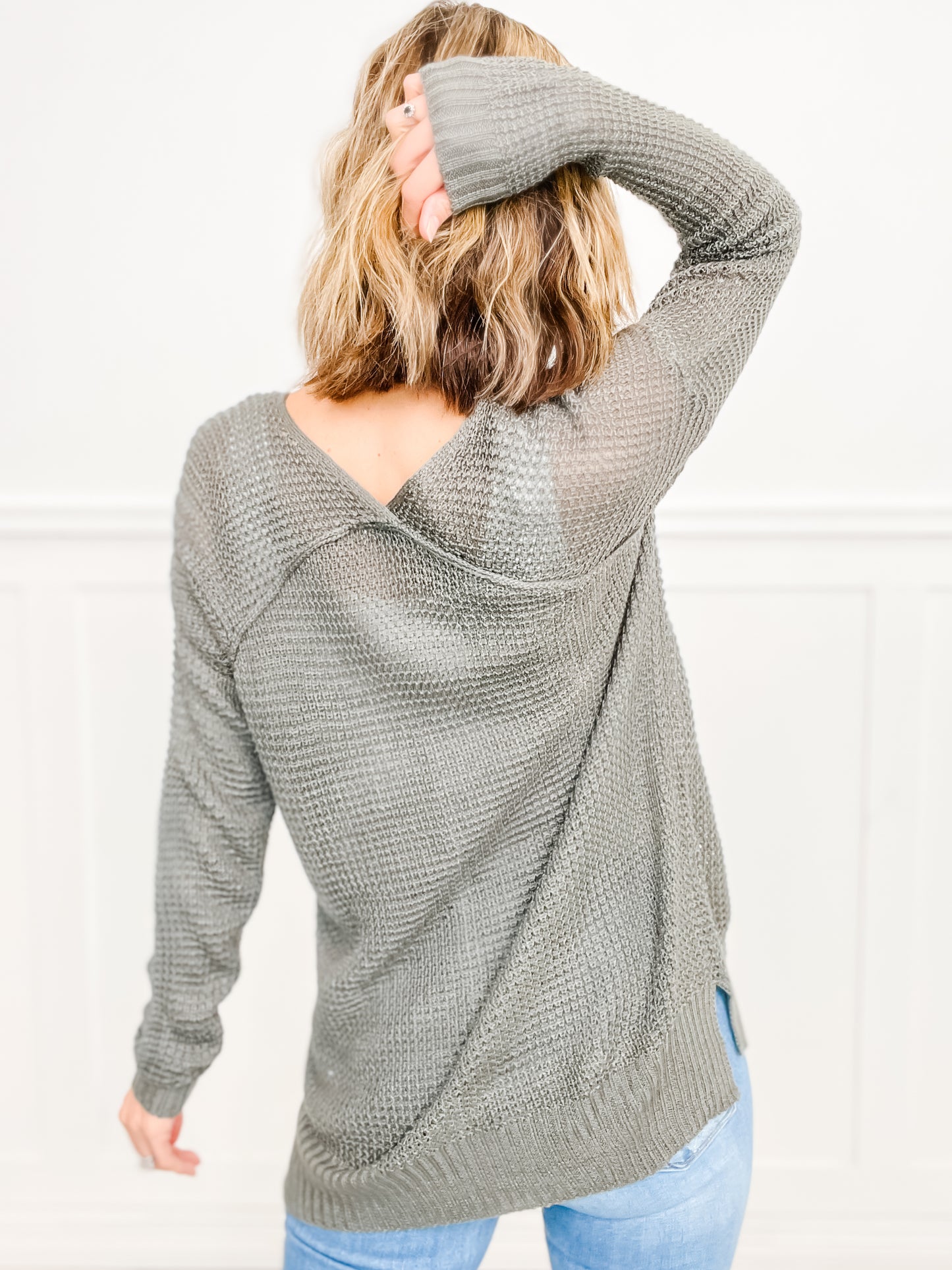 Cozy Allure Waffle Sweater