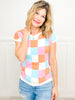 Chic Spectrum Short Sleeve Sweater Top