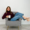 Modal Scuba Ribbed Mock Neck Pullover in Dark Cherry