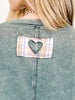 Long Sleeve Vintage Wash Heart Pullover Top