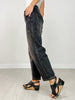Mica Super High Hidden Button Barrel-leg Jeans