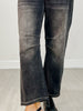Mica Super High Hidden Button Barrel-leg Jeans