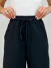 Modal Scuba Cropped Wide Pant in Black