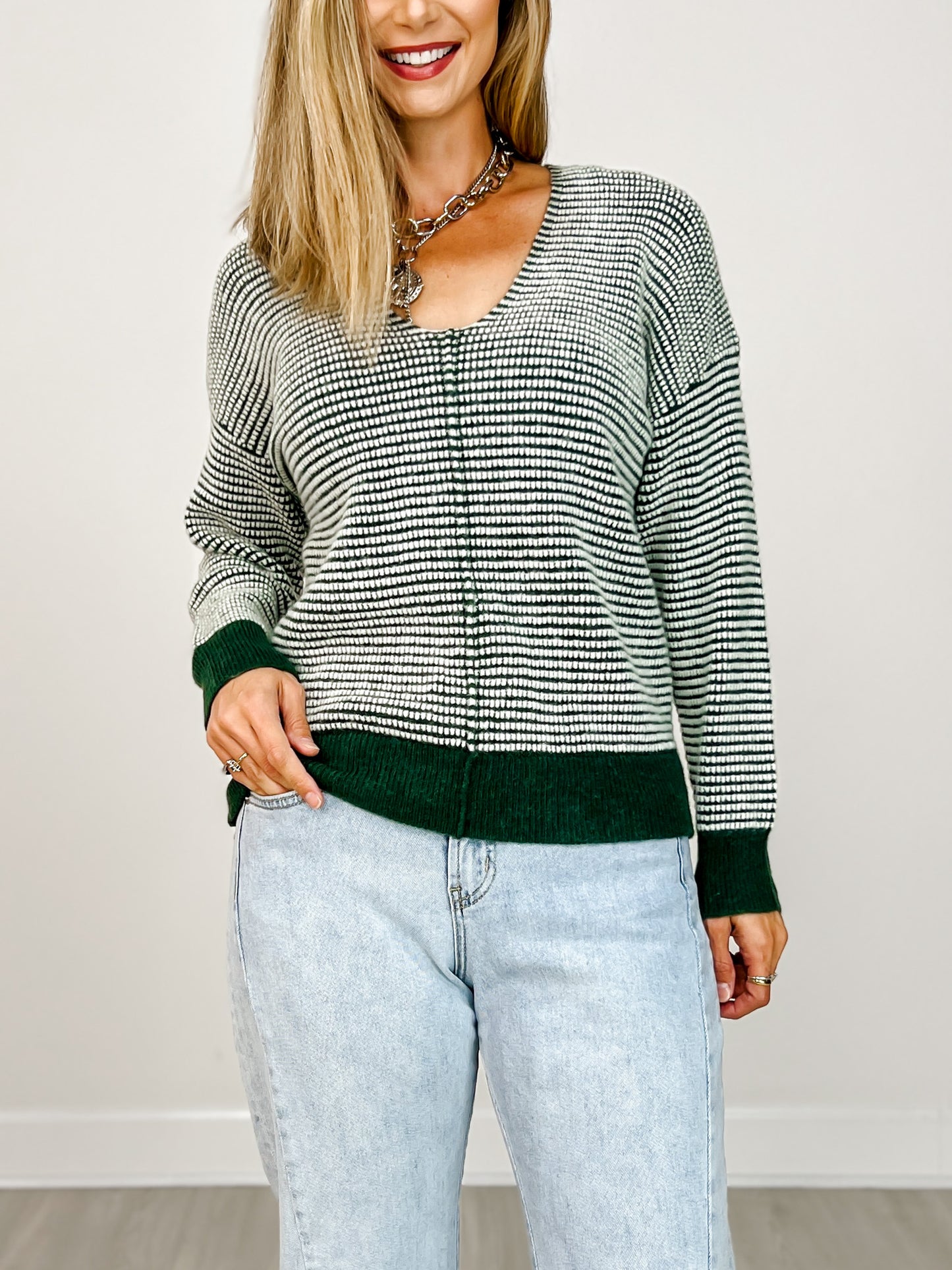 The Frieda Striped Knit Sweater