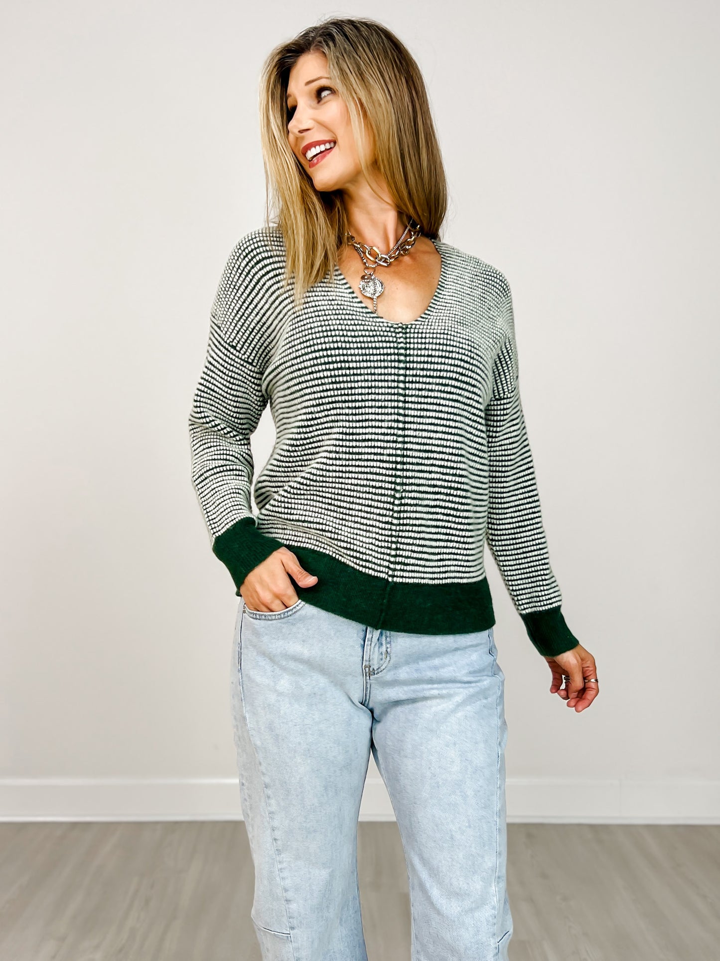 The Frieda Striped Knit Sweater