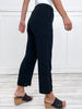 Curly Ribbed Elastic Waistband Pants with Pockets