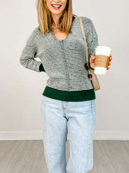 The Frieda Striped Knit Sweater