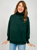 Modal Scuba Ribbed Mock Neck Pullover in Regency Green