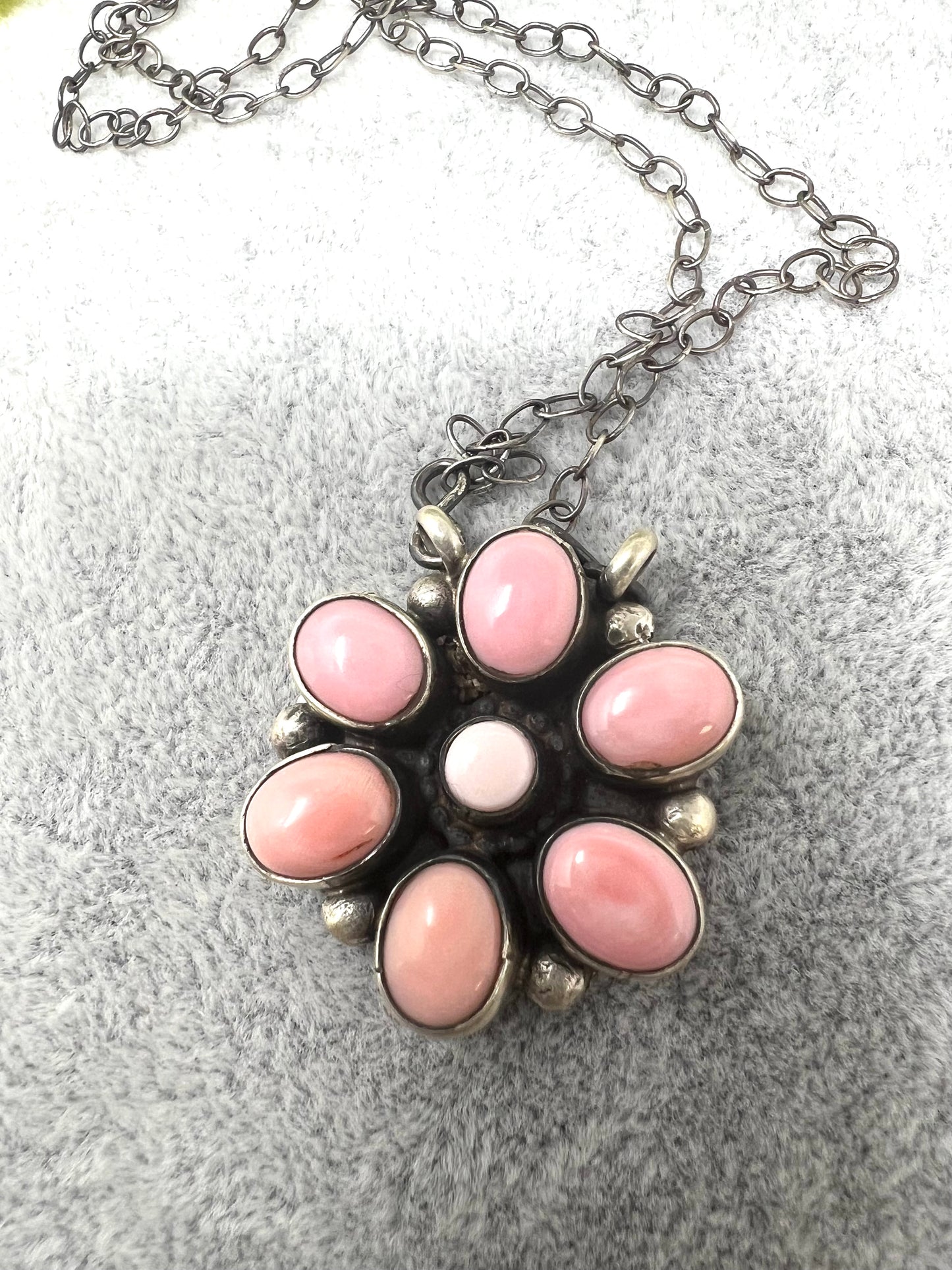 Pink Conch Flower Necklace