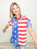 LASER CUT MINERAL WASHED OLD GLORY TOP