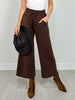 Modal Scuba Cropped Wide Pant in Espresso