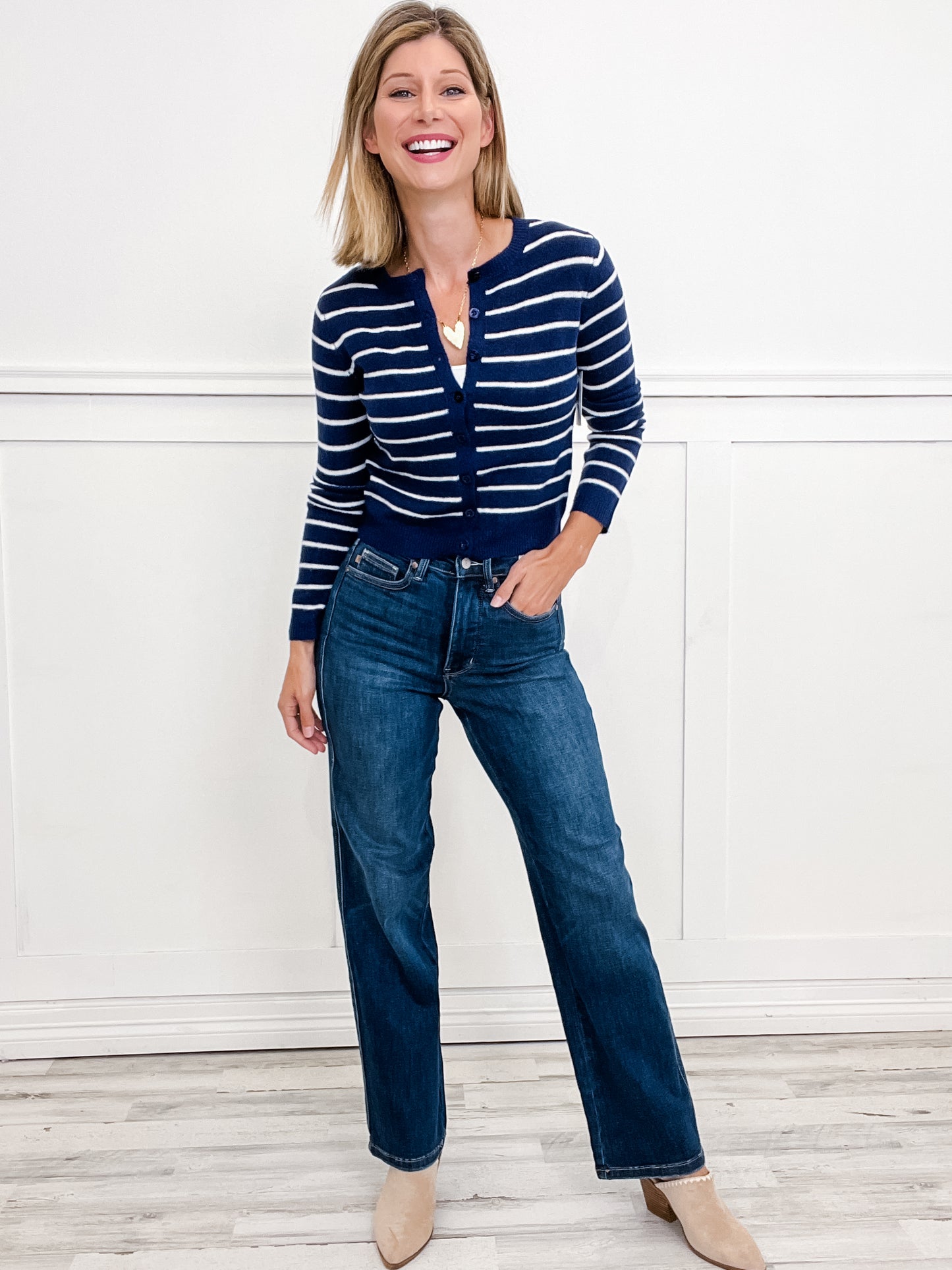 Judy Blue VIOLET Hi-Rise Tummy Control Classic Straight Denim Jeans