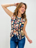 Wild West Western Print Woven Vest