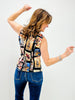 Wild West Western Print Woven Vest
