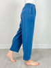 Mineral Washed Pleated Cocoon Pant in Azure Blue