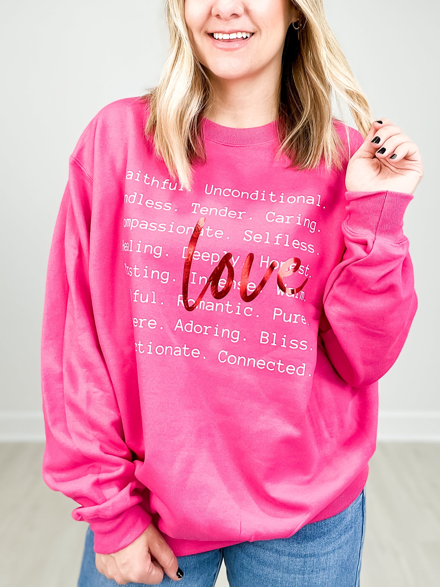 Love is... Red Foil Sweatshirt