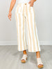 Super High Stripe Cropped Wide Leg