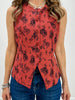 Bucking Horses Print Button Down Vest