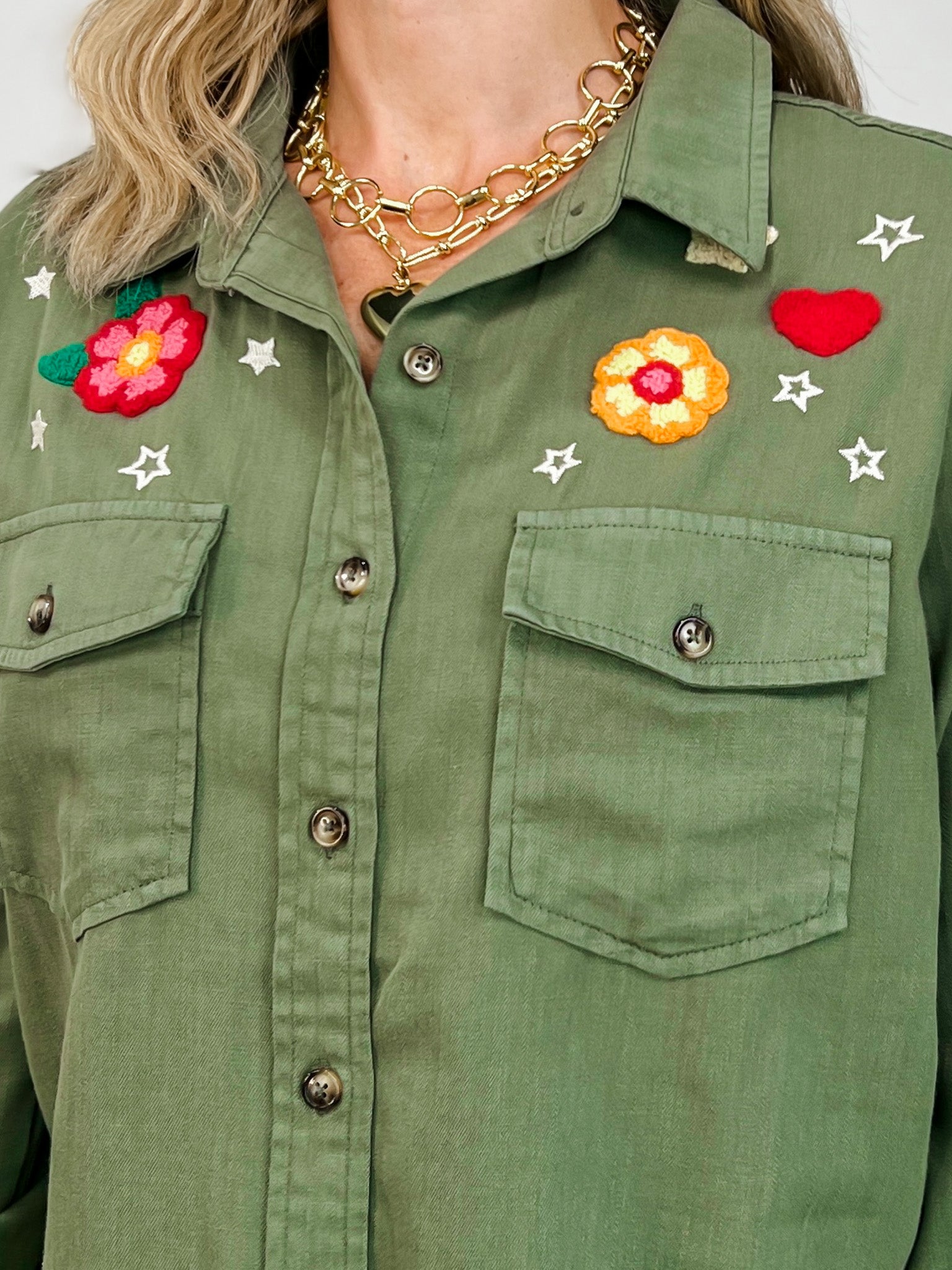 Billy T Birds of a Feather Button Up Top