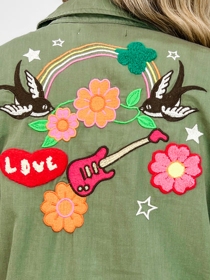 Billy T Birds of a Feather Button Up Top