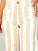 Super High Stripe Cropped Wide Leg
