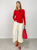 Super High Stripe Cropped Wide Leg