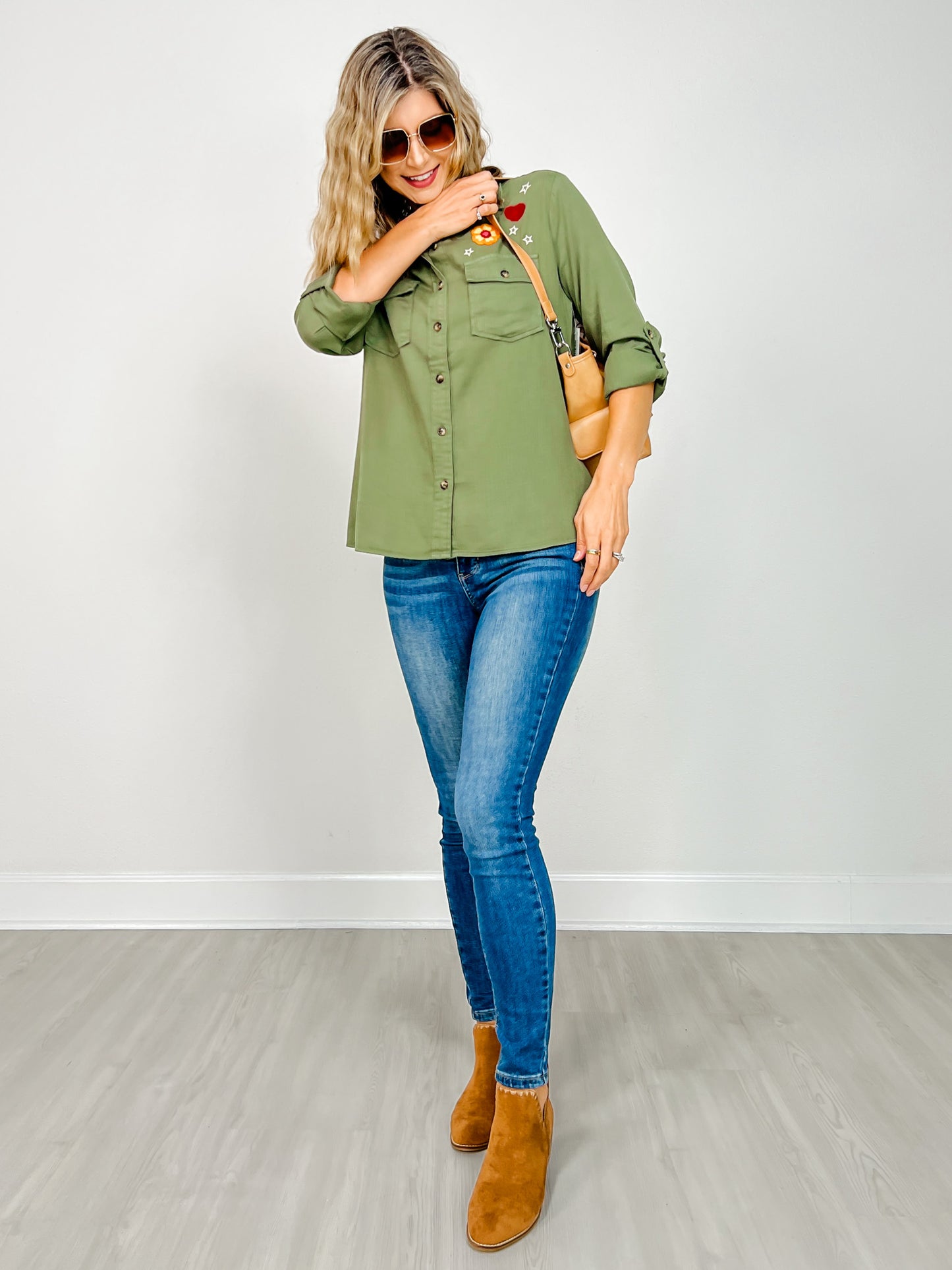 Billy T Birds of a Feather Button Up Top