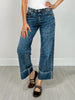 Hint of Blu Relaxed Straight Cuffed Jeans-Canyon Denim