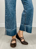 Hint of Blu Relaxed Straight Cuffed Jeans-Canyon Denim