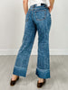 Hint of Blu Relaxed Straight Cuffed Jeans-Canyon Denim