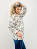 Bucking Horses Print Woven Button Down Top