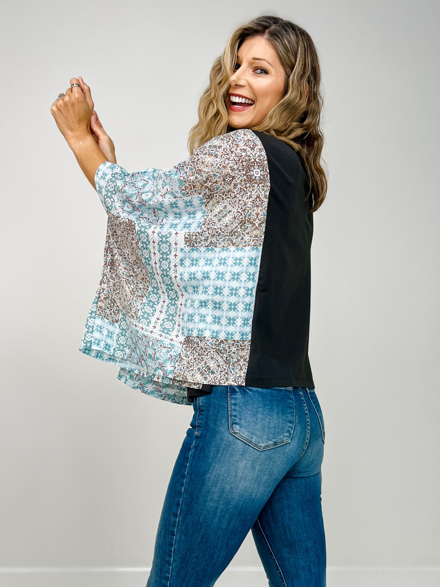 Rock & Roll World Tour Vintage Graphic Kantha Top