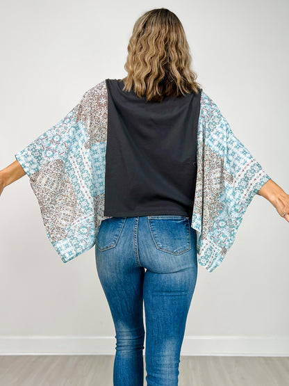 Rock & Roll World Tour Vintage Graphic Kantha Top