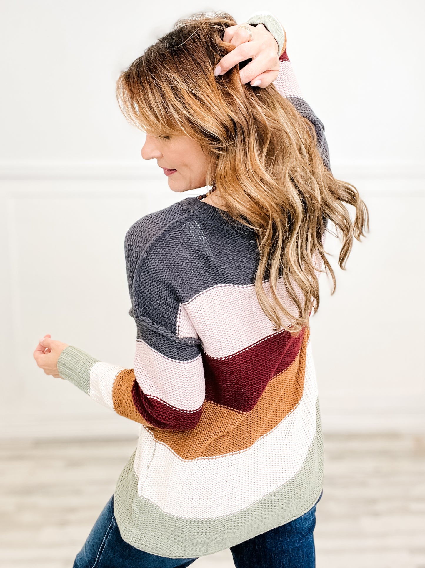 Long Sleeve All Stripes Sweater