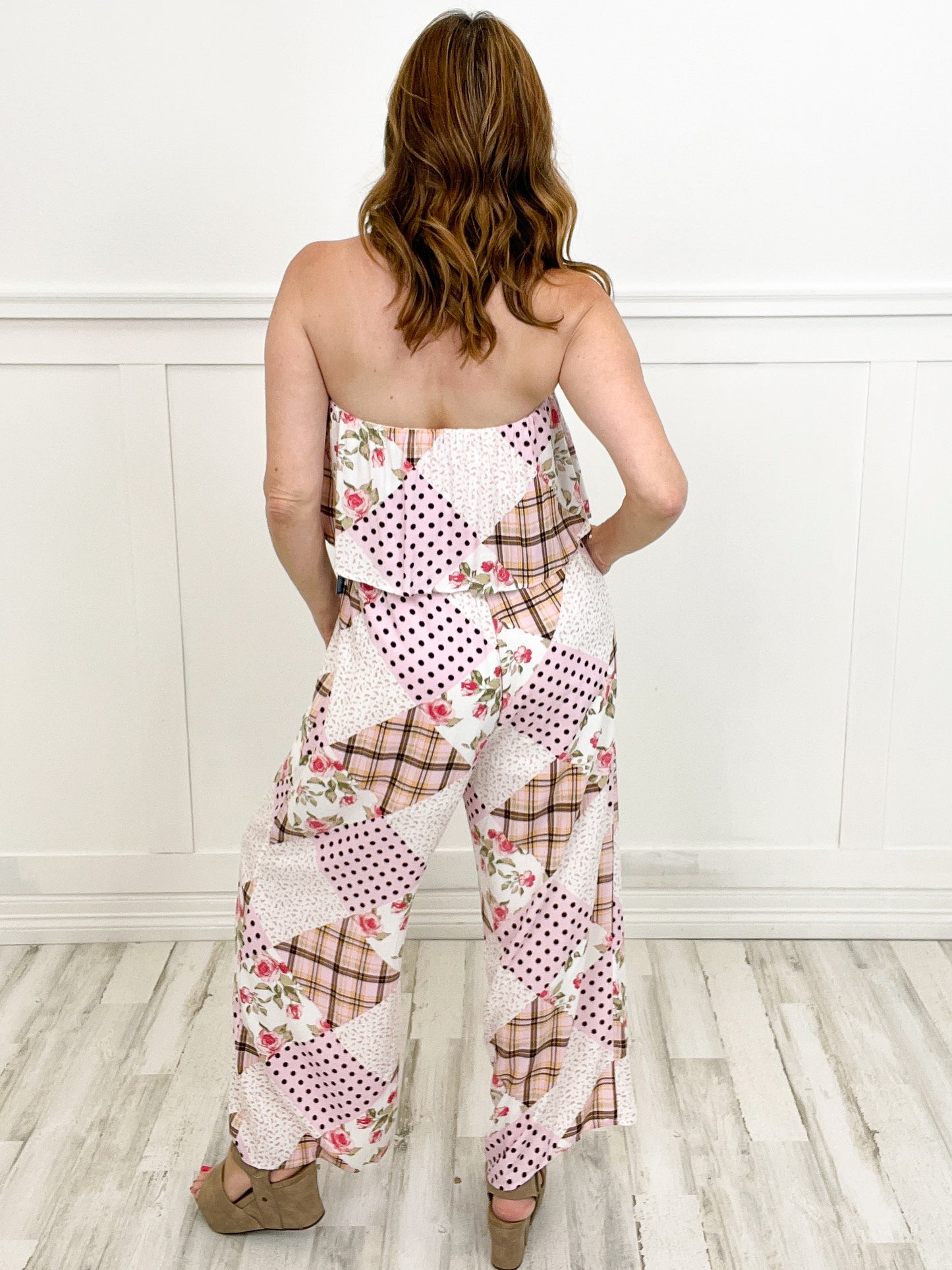 Standing Up Print Work Jumpsuit