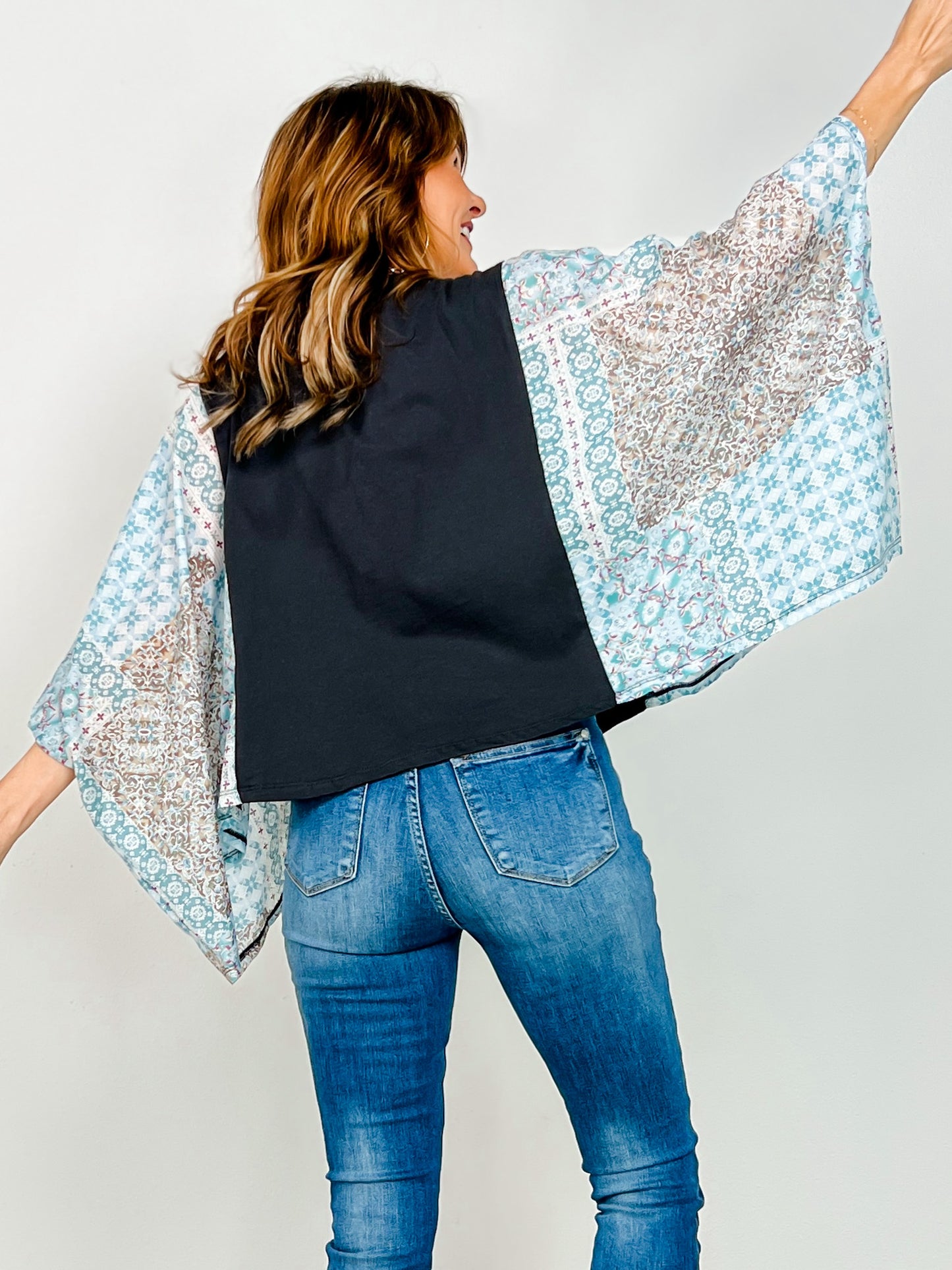 Free Bird America Vintage Graphic Kantha Top