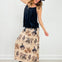 Western Cowboy Print A-Line Full Knit Skirt