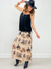 Western Cowboy Print A-Line Full Knit Skirt