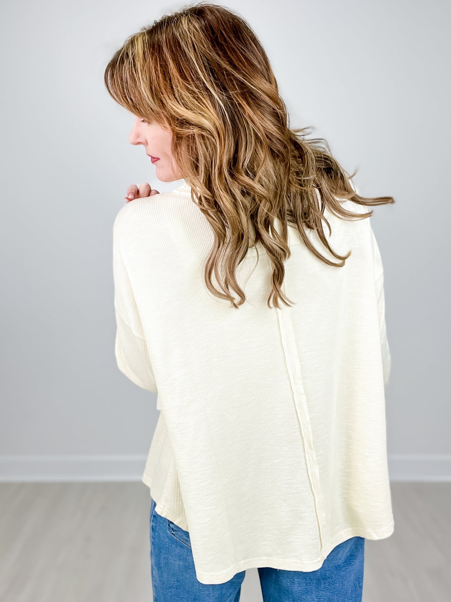 Love Patch Ribbed Knit Mineral Washed Top