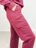 Scuba Quarter Zip Hoodie Jacket with Matching Pants in WINE