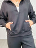 Modal Scuba Piping Quarter Zip Pullover