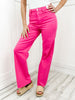 Judy Blue REGINA High Waist Hot Pink Garment Dyed 90's Straight Jeans