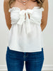 Ruffle Tie-Front Airflow Tube Top