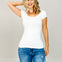 Seamless Scoop Neck Top with Cap Sleeves