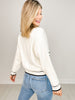 Button Front Cardigan Top with Contrast Color Lining