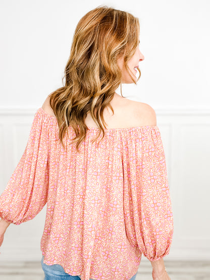 Soft Balloon Sleeve Off Shoulder Top