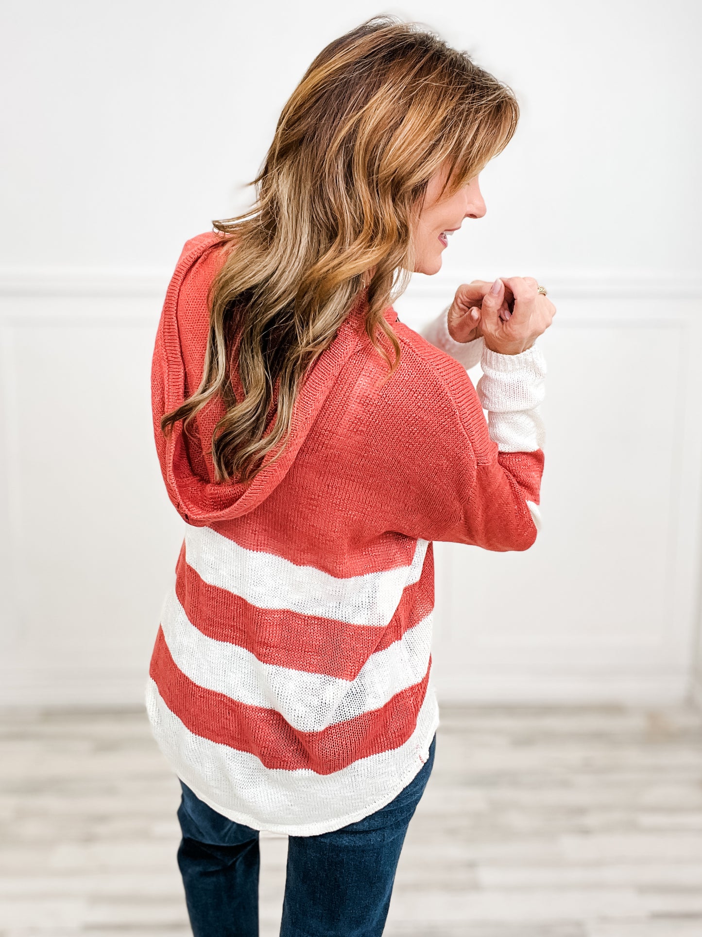 Color Block Hoodie Sweater Top