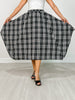 Plaid Unevenhem Midi Skirt