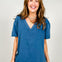 Washed Relaxed Short Sleeve V-Neck Knit Top